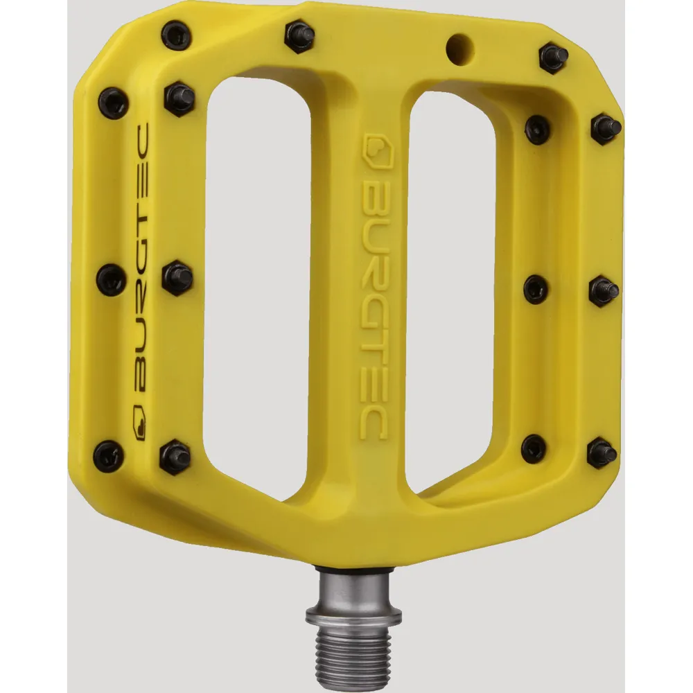 Burgtec MK4 Composite Flat Pedals Electric Yellow