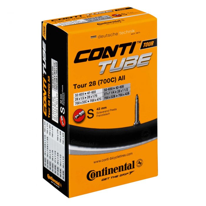 Continental Tour 26 Inner Tube - 26 x 1.3 - 1.75 Inch 42mm Presta Valve  - 1.3-1.75 Inch 42mm Presta Valve