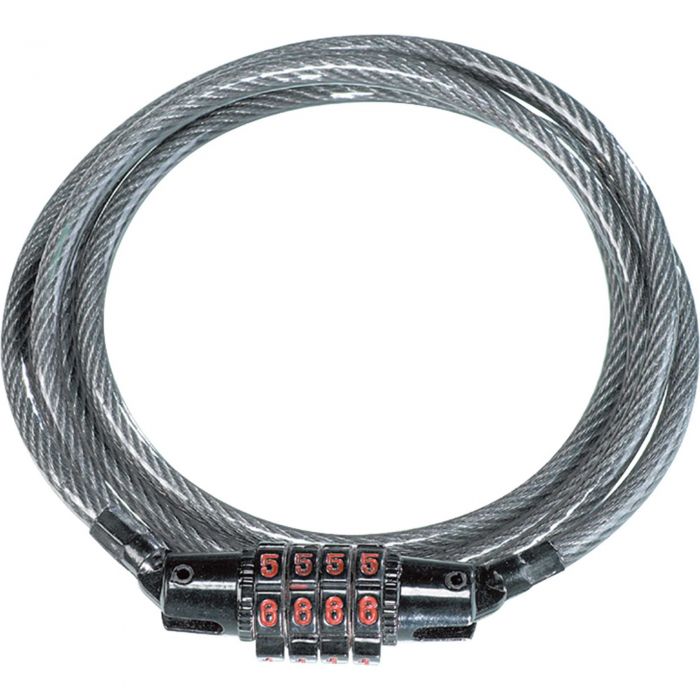 Kryptonite Combination Coil Cable CC4 5mm x 120 cm - Grey