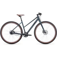Cube Hyde Pro Trapeze Hybrid Bike 2022 Blue/Silver